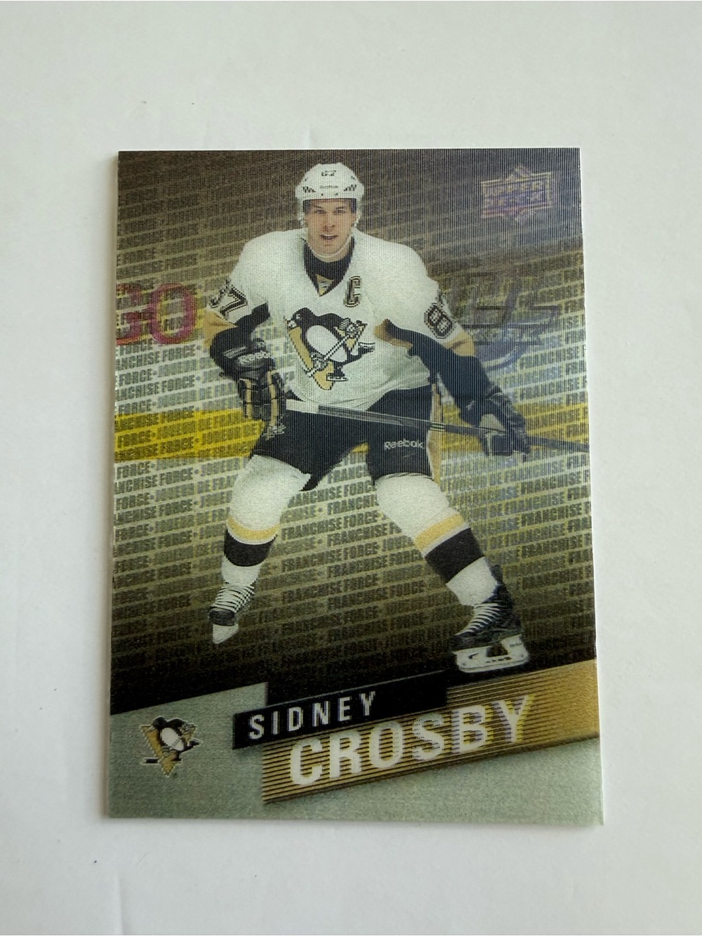 Sidney Crosby Upper Deck Hockey Card - White & Black Franchise Force